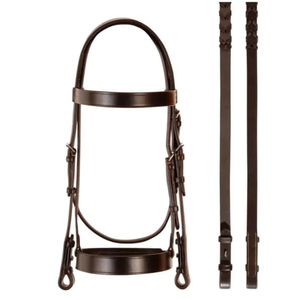 Heavy Duty Hunt Bridle w/Rubber Reins