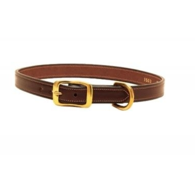 3/4" Tory Stitched Leather Collar